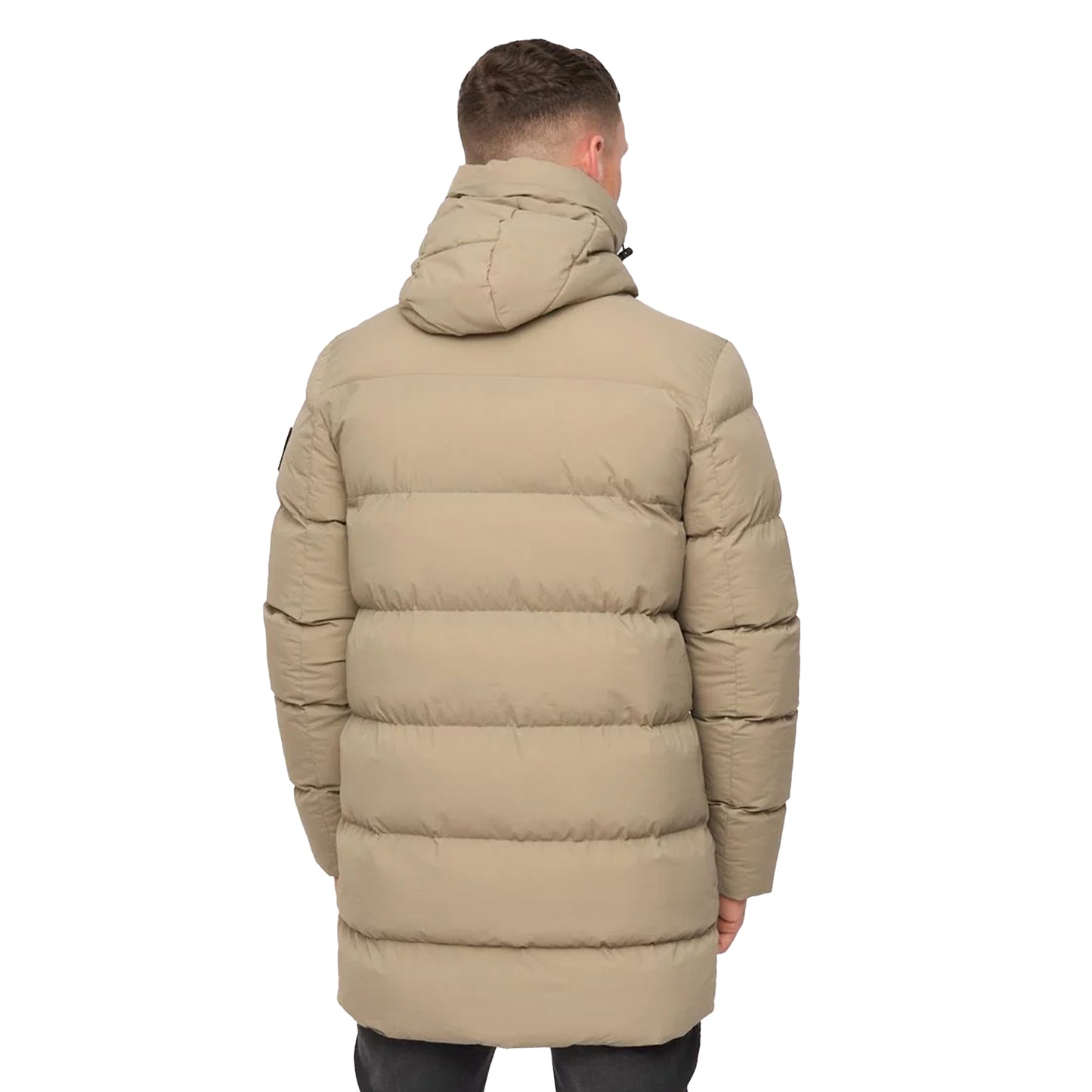 Taupe - Back - Crosshatch Mens Kaptoore Jacket