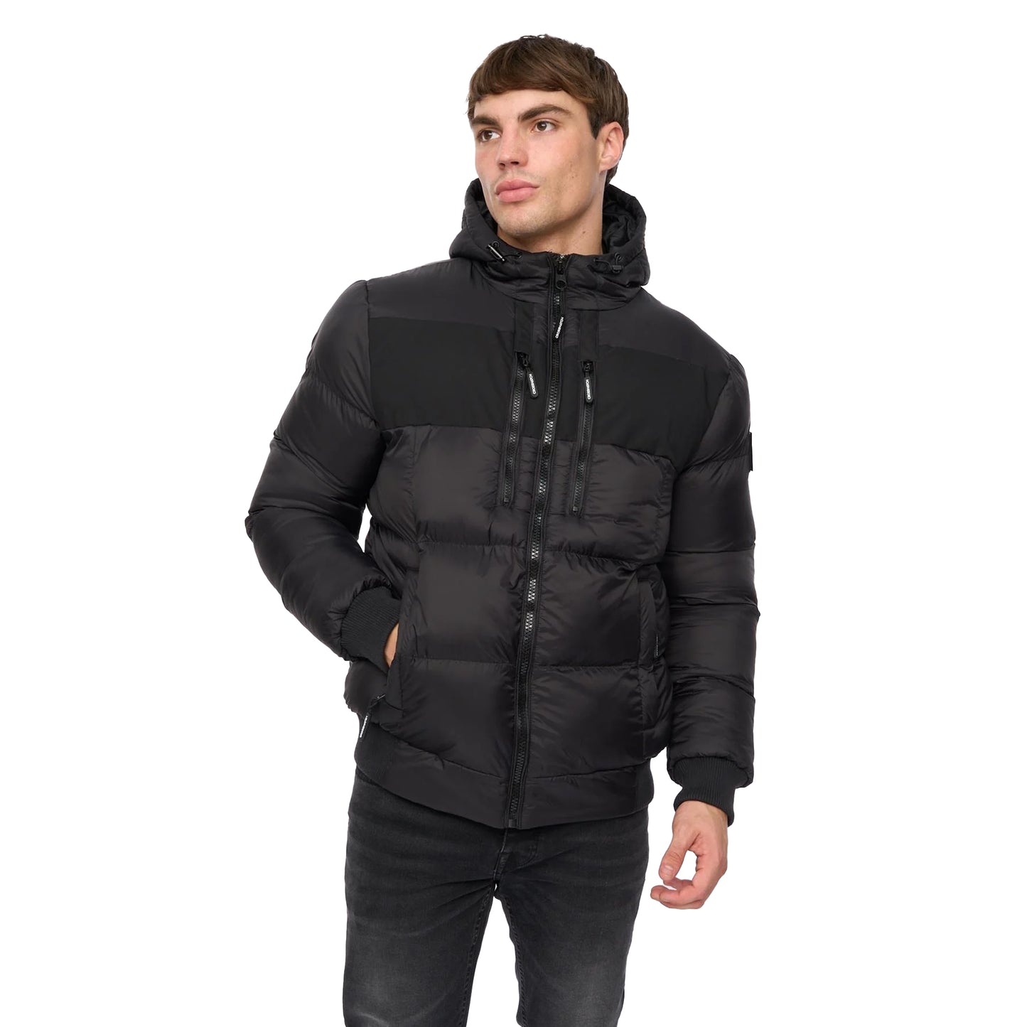 Black - Back - Crosshatch Mens Staylike Jacket