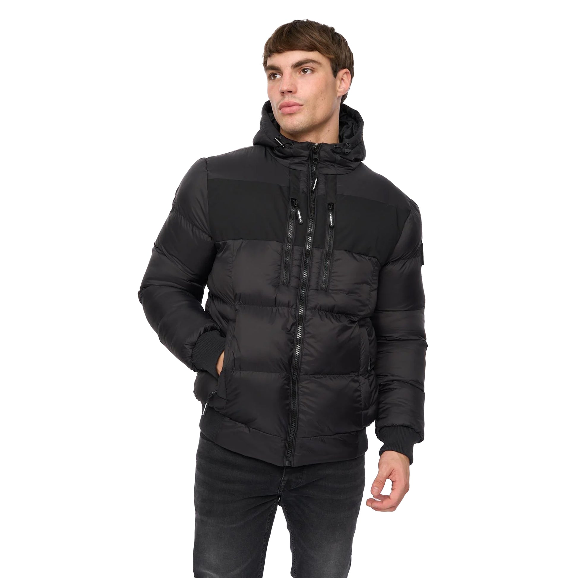Black - Back - Crosshatch Mens Staylike Jacket