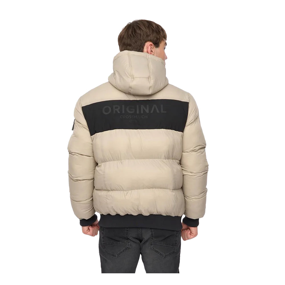 Stone - Back - Crosshatch Mens Staylike Jacket