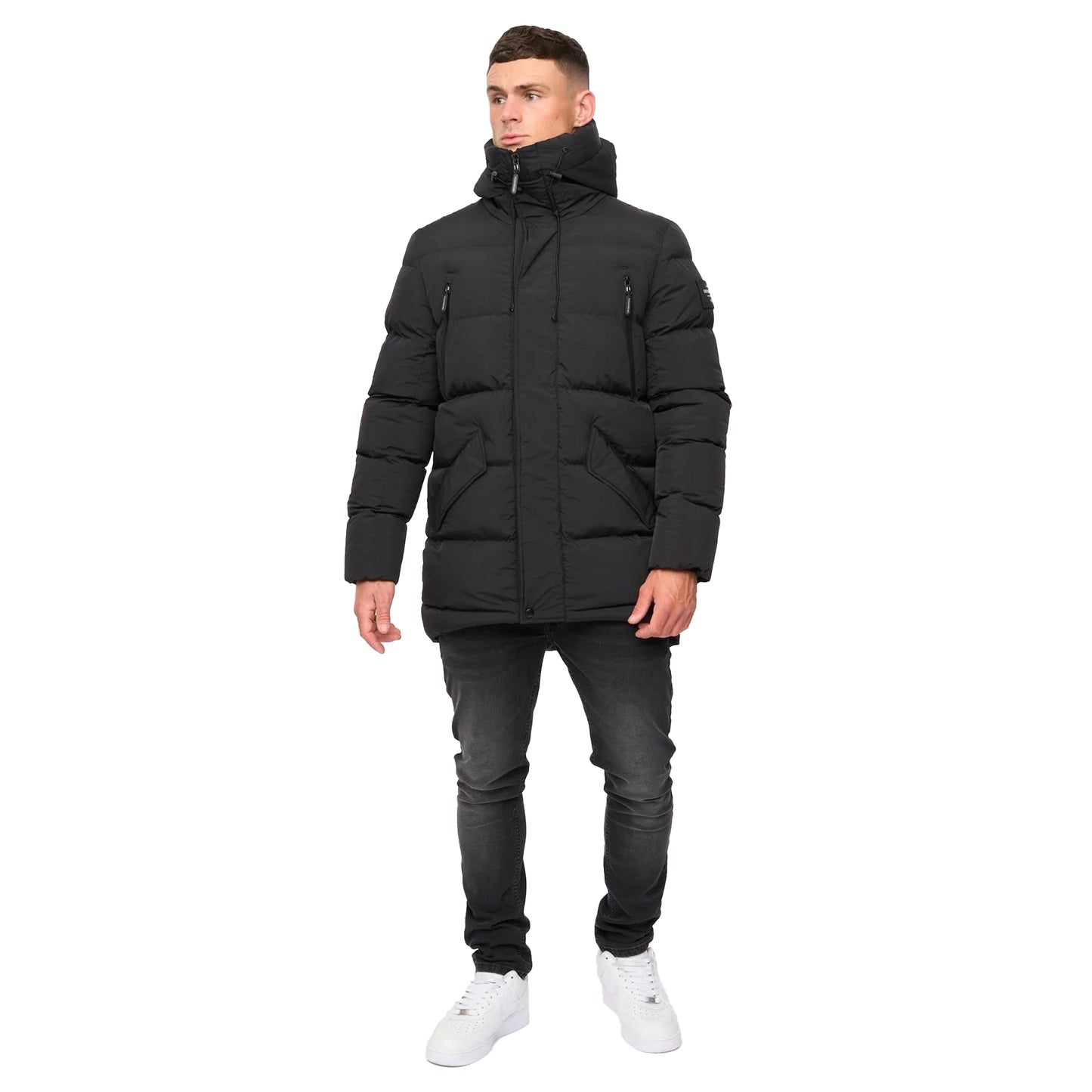 Black - Pack Shot - Crosshatch Mens Kaptoore Jacket