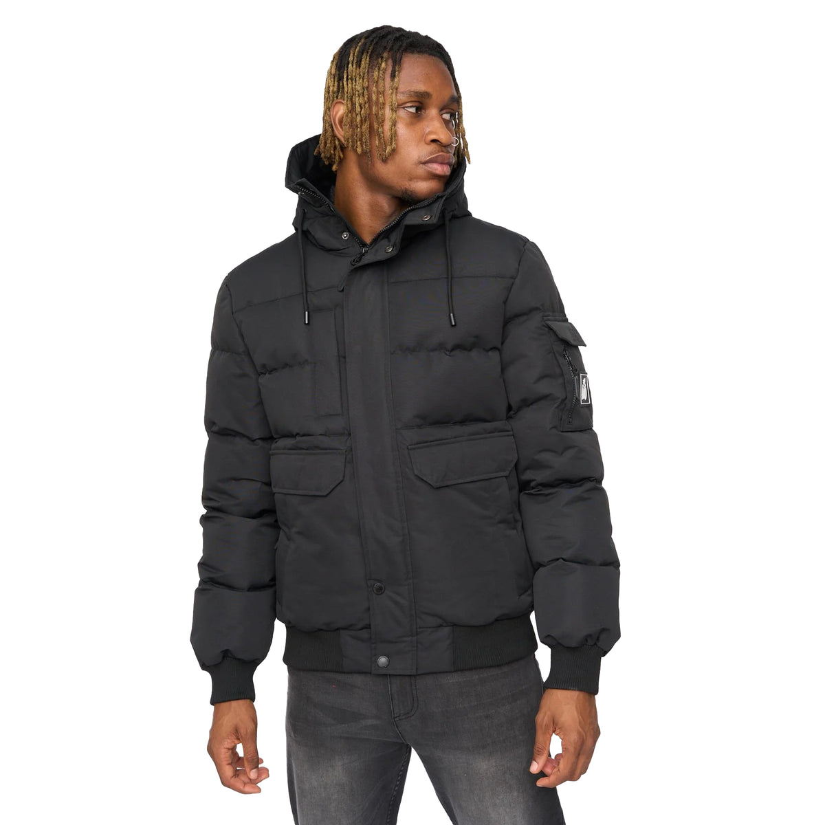 Black - Side - Kings Will Dream Mens Wakaday Bomber Jacket