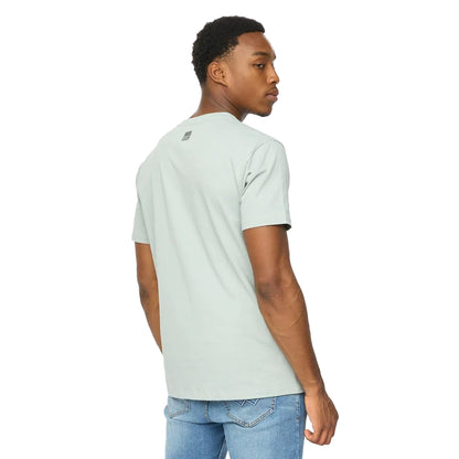 Steel Blue - Back - Duck and Cover Mens Trimlines Heavyweight T-Shirt