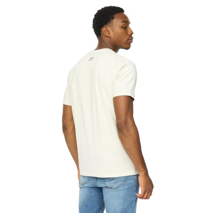Off White - Back - Duck and Cover Mens Polymoore Heavyweight T-Shirt