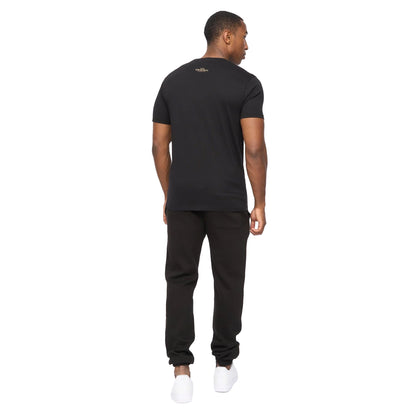 Black - Back - Crosshatch Mens Jamals T-Shirt