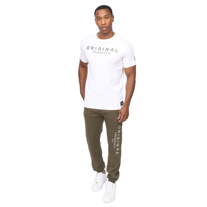 White - Side - Crosshatch Mens Jamals T-Shirt
