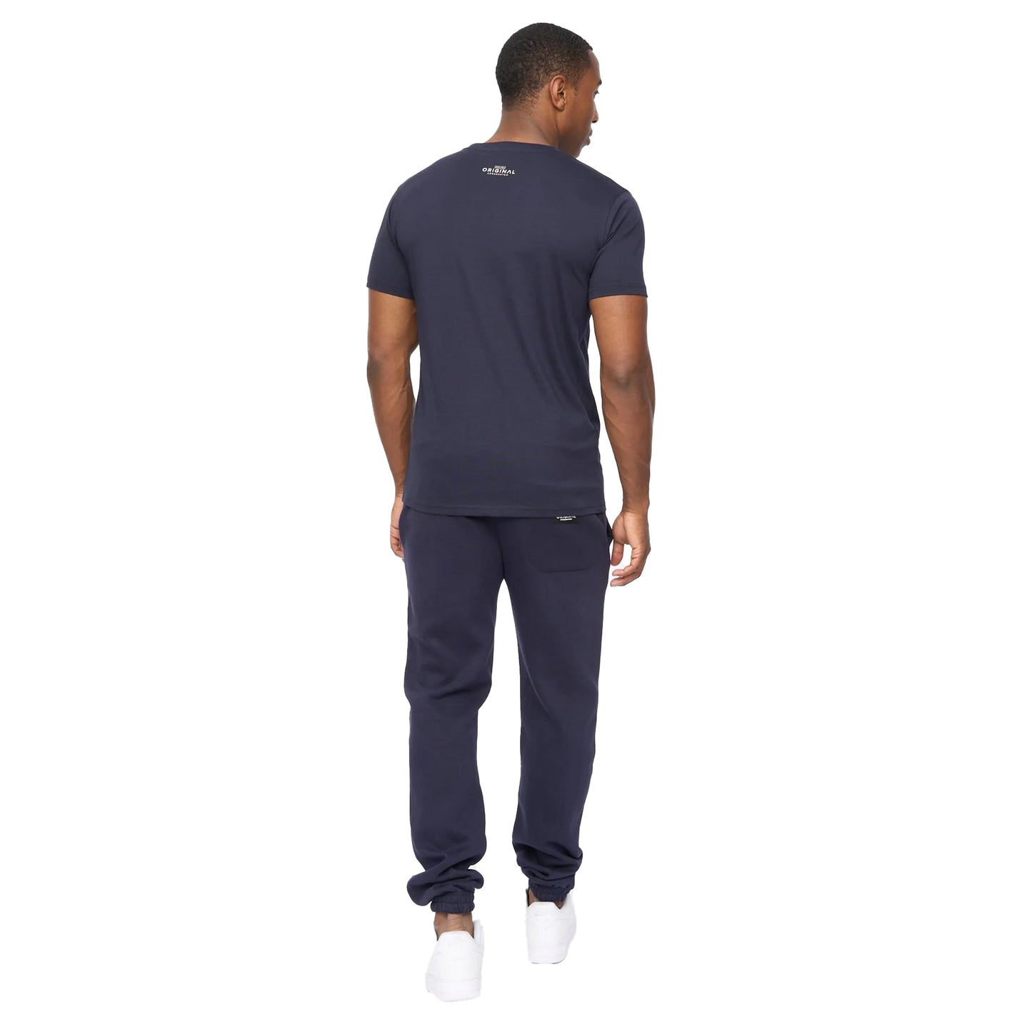 Navy - Back - Crosshatch Mens Jamals T-Shirt
