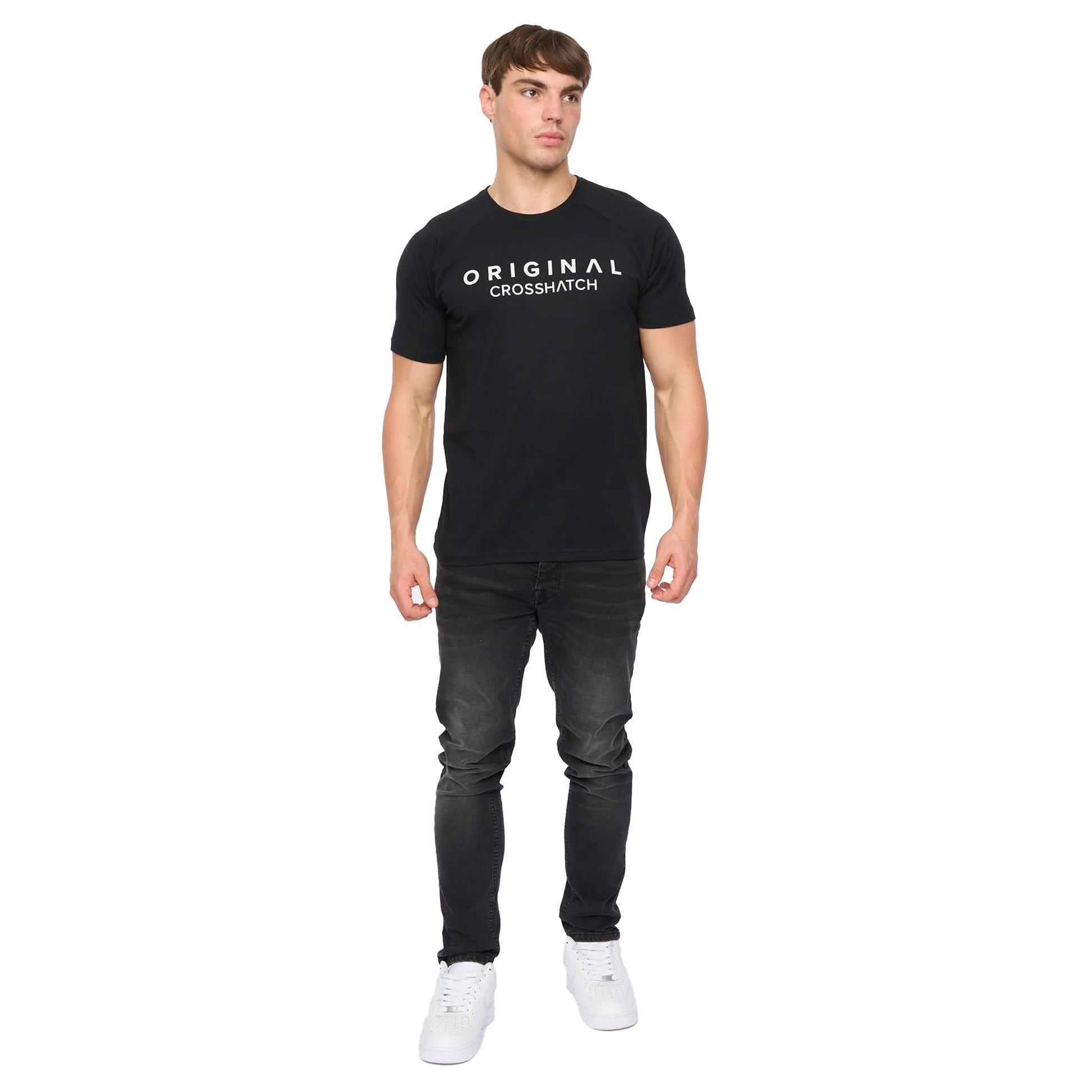 Black - Side - Crosshatch Mens Chantlars T-Shirt