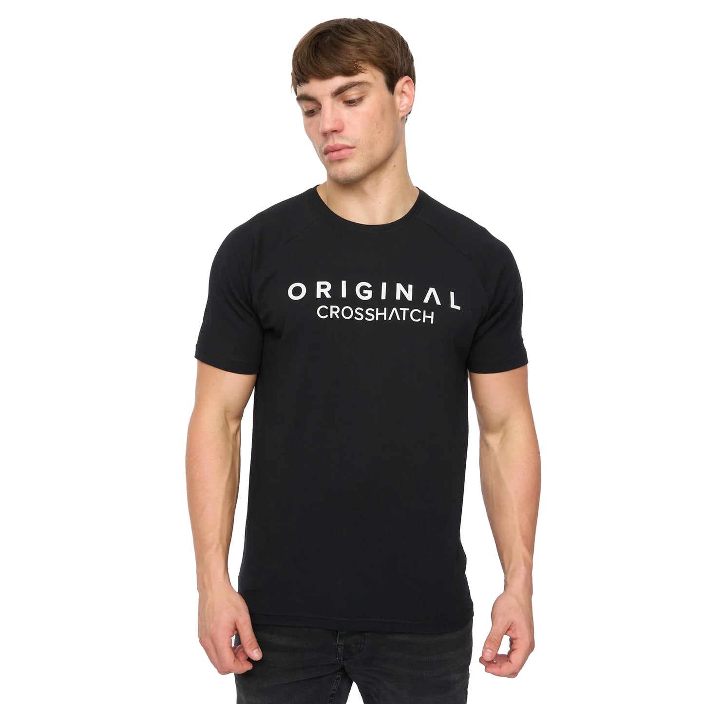 Black - Lifestyle - Crosshatch Mens Chantlars T-Shirt