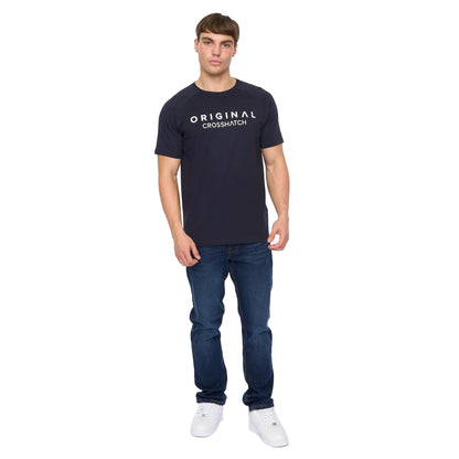 Navy - Side - Crosshatch Mens Chantlars T-Shirt