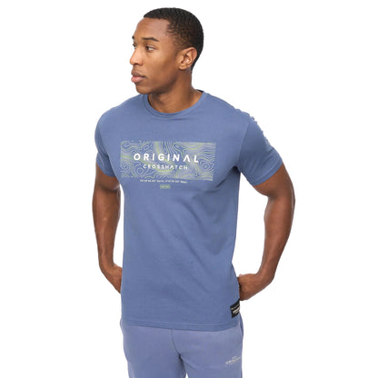 Denim Blue - Side - Crosshatch Mens Mappedout T-Shirt