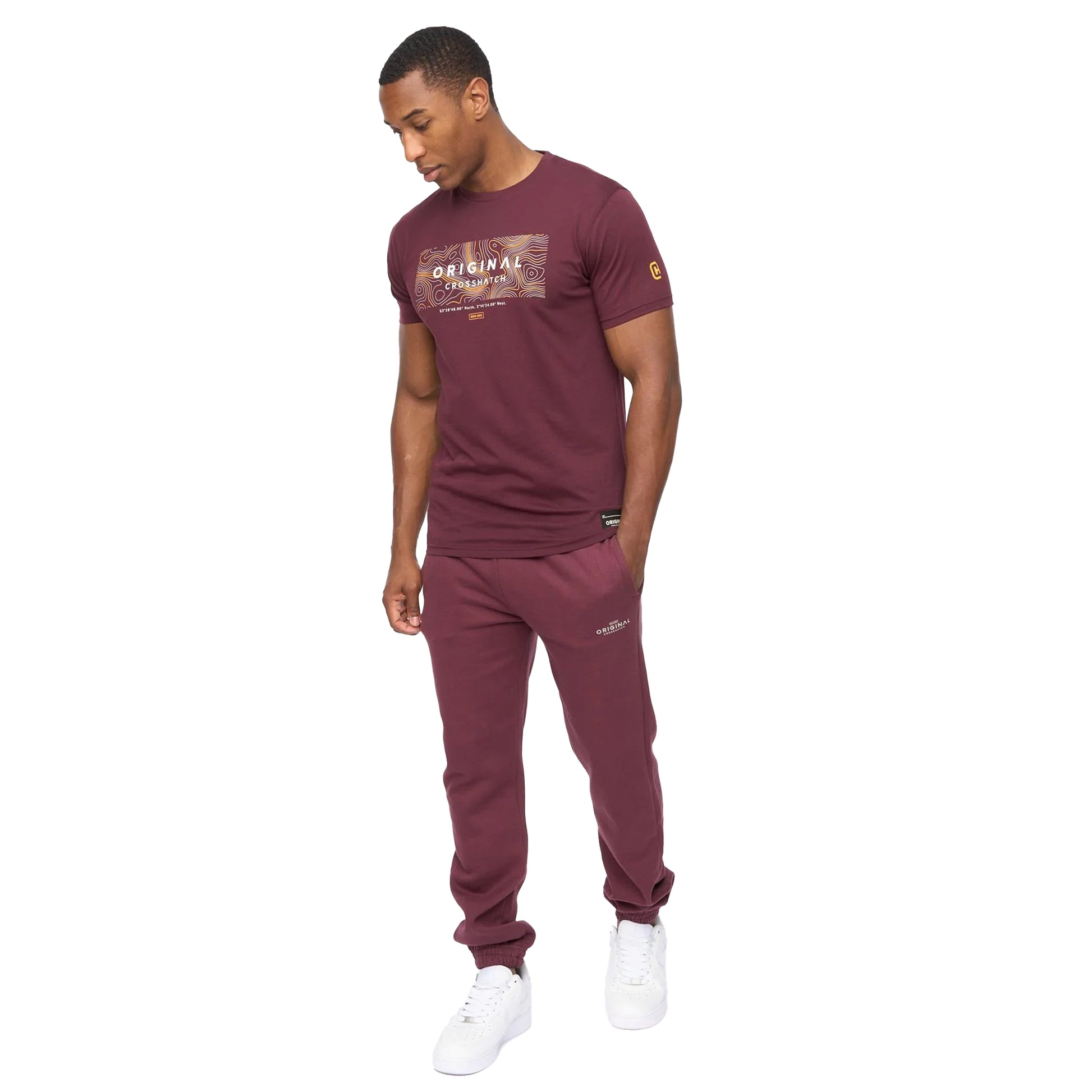 Rum Raisin - Back - Crosshatch Mens Mappedout T-Shirt