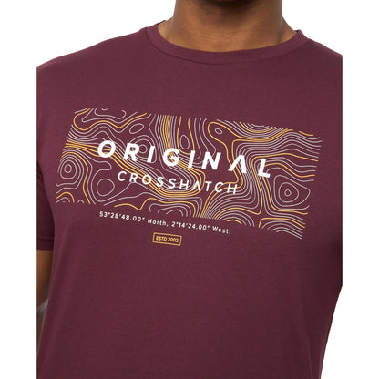 Rum Raisin - Side - Crosshatch Mens Mappedout T-Shirt