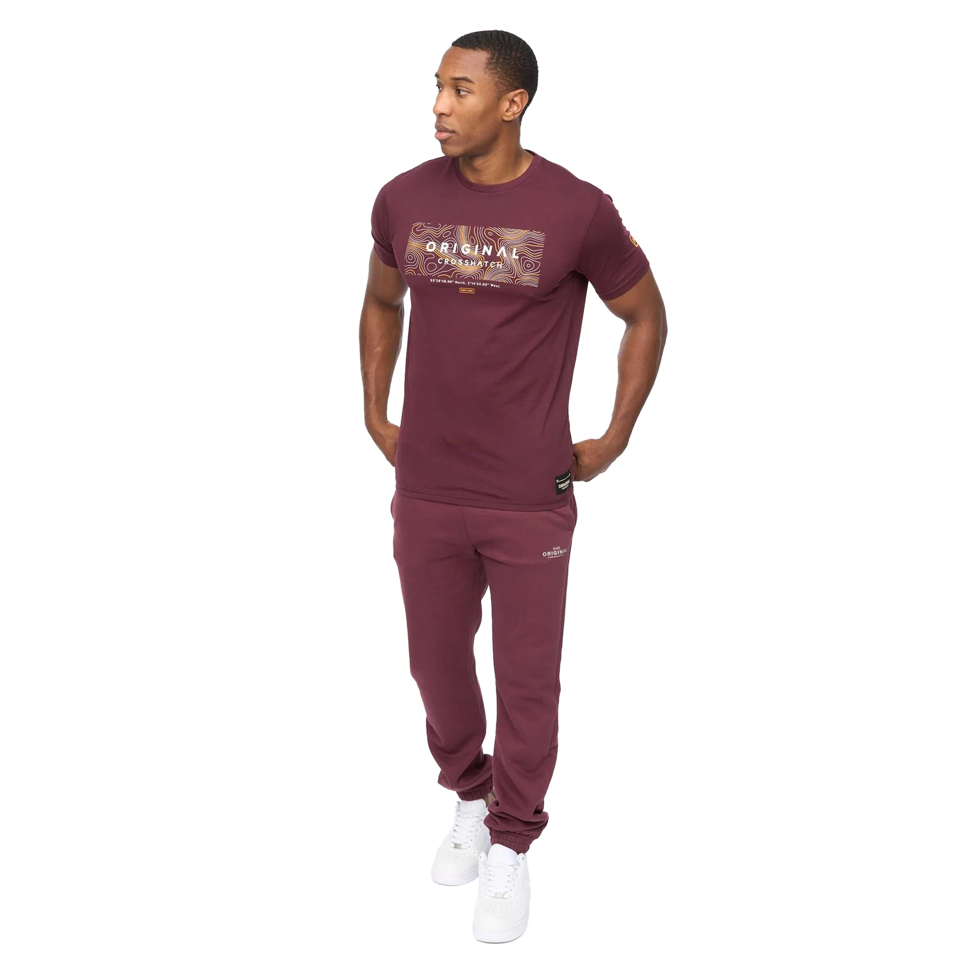 Rum Raisin - Lifestyle - Crosshatch Mens Mappedout T-Shirt
