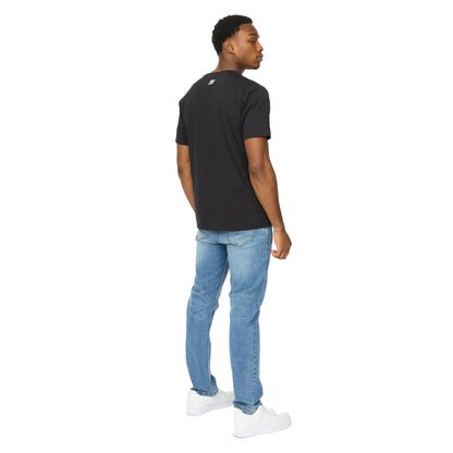 Black - Back - Duck and Cover Mens Crytons Heavyweight T-Shirt