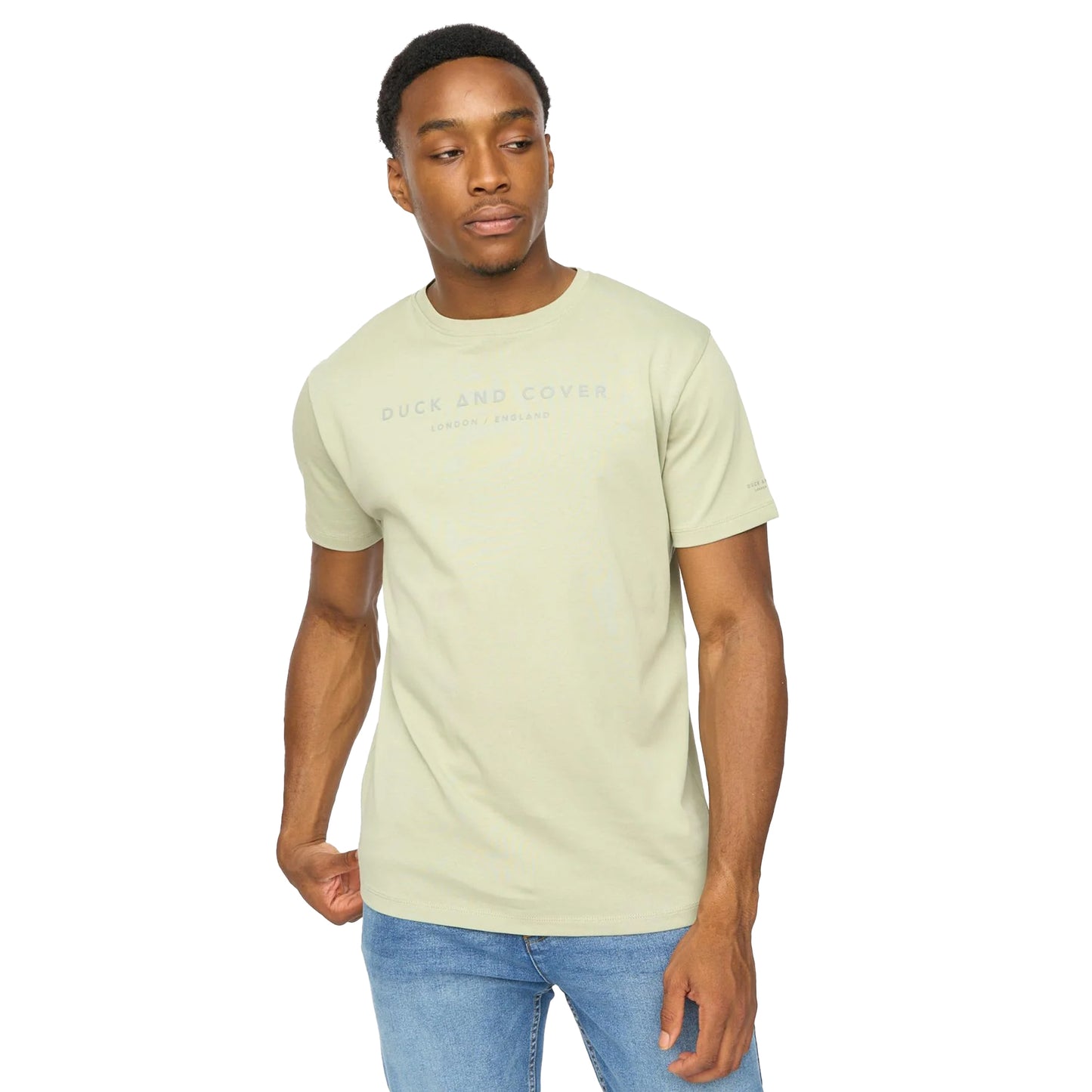 Sage - Side - Duck and Cover Mens Crytons Heavyweight T-Shirt