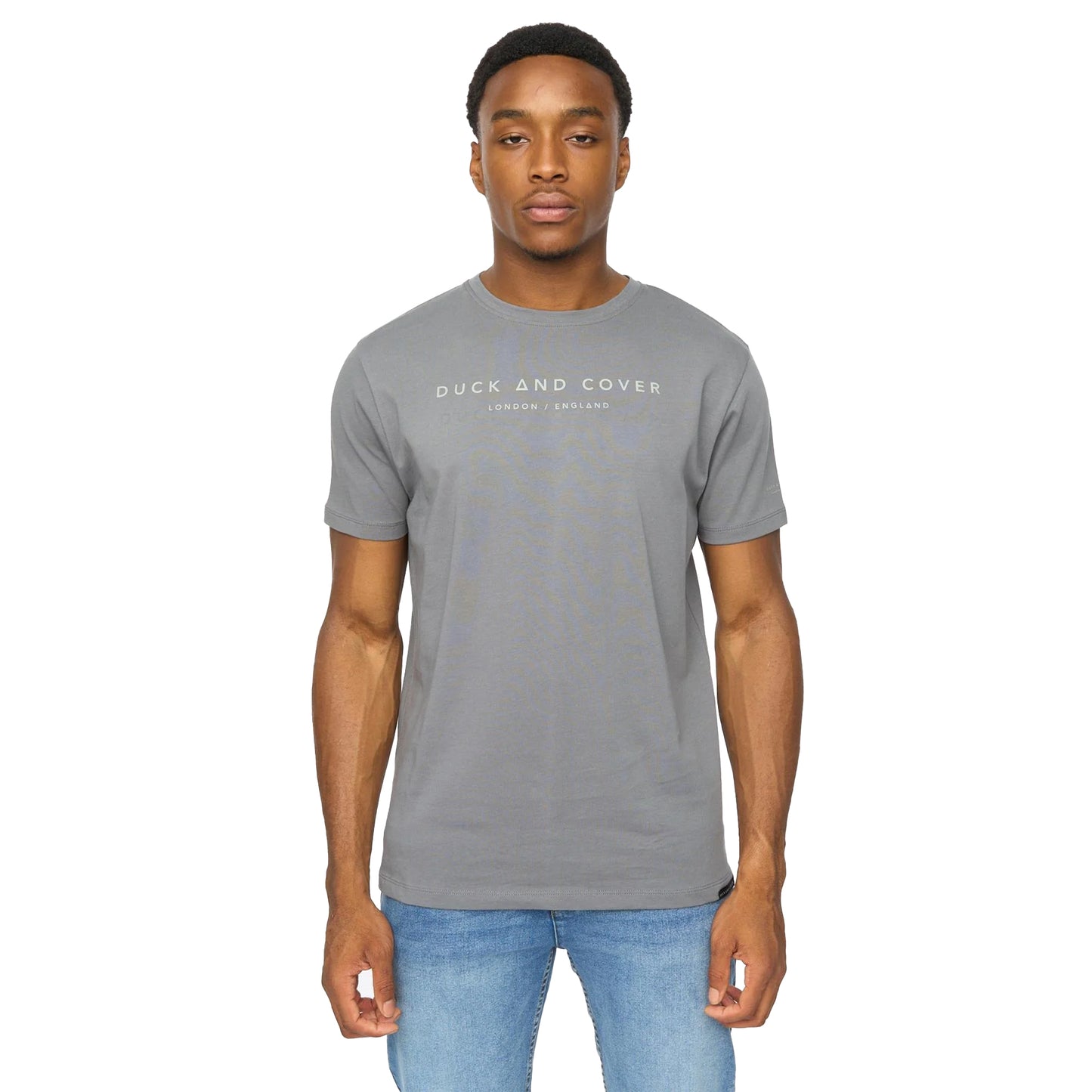 Petrol - Front - Duck and Cover Mens Crytons Heavyweight T-Shirt