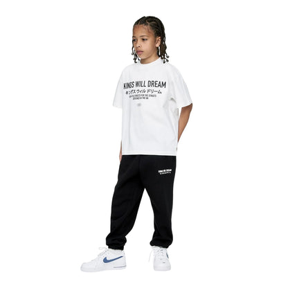 White - Lifestyle - Kings Will Dream Boys Studio Stacked T-Shirt