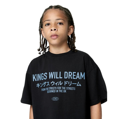 Black - Side - Kings Will Dream Boys Studio Stacked T-Shirt