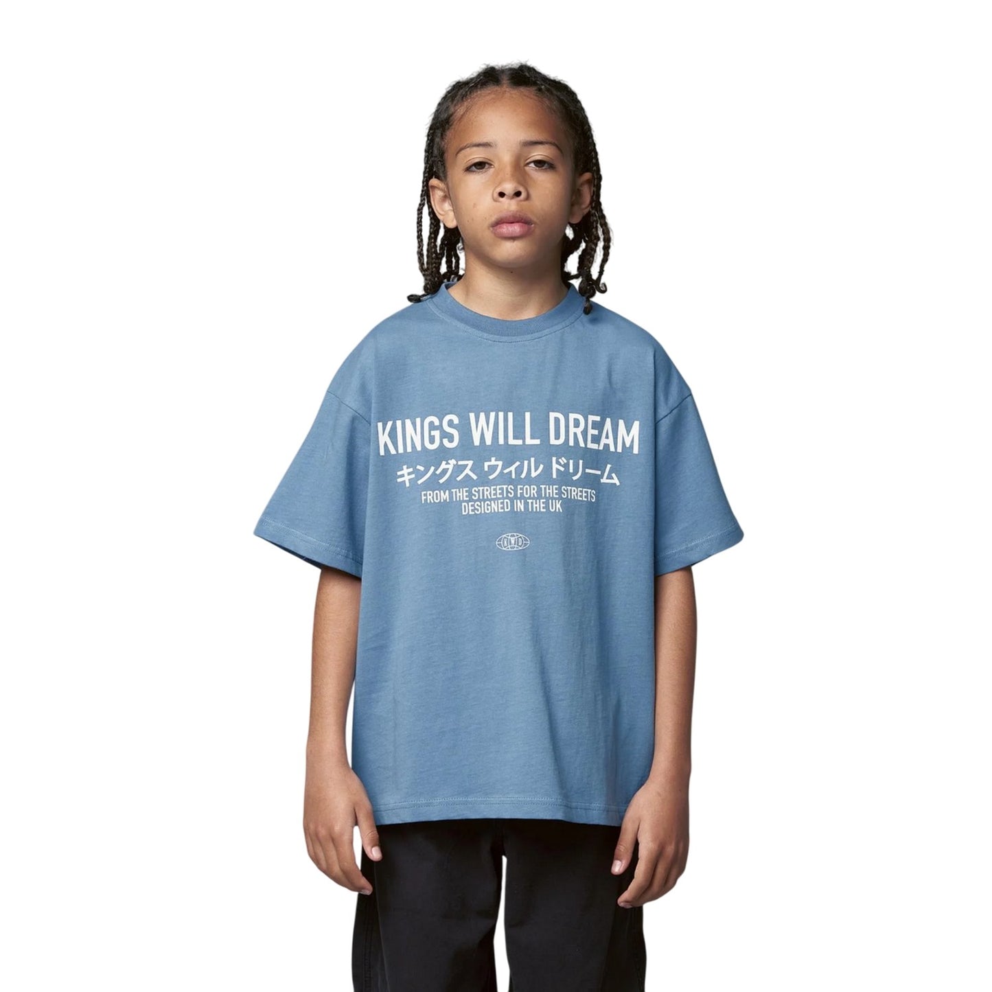 Blue - Front - Kings Will Dream Boys Studio Stacked T-Shirt