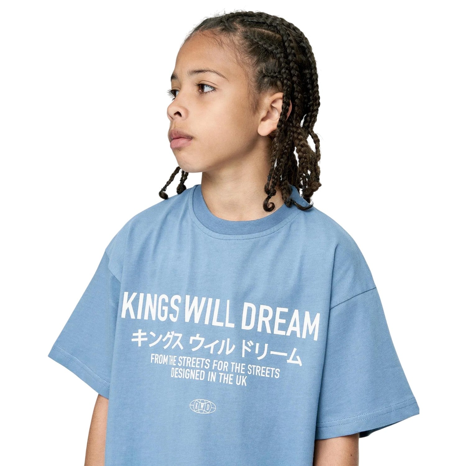 Blue - Side - Kings Will Dream Boys Studio Stacked T-Shirt