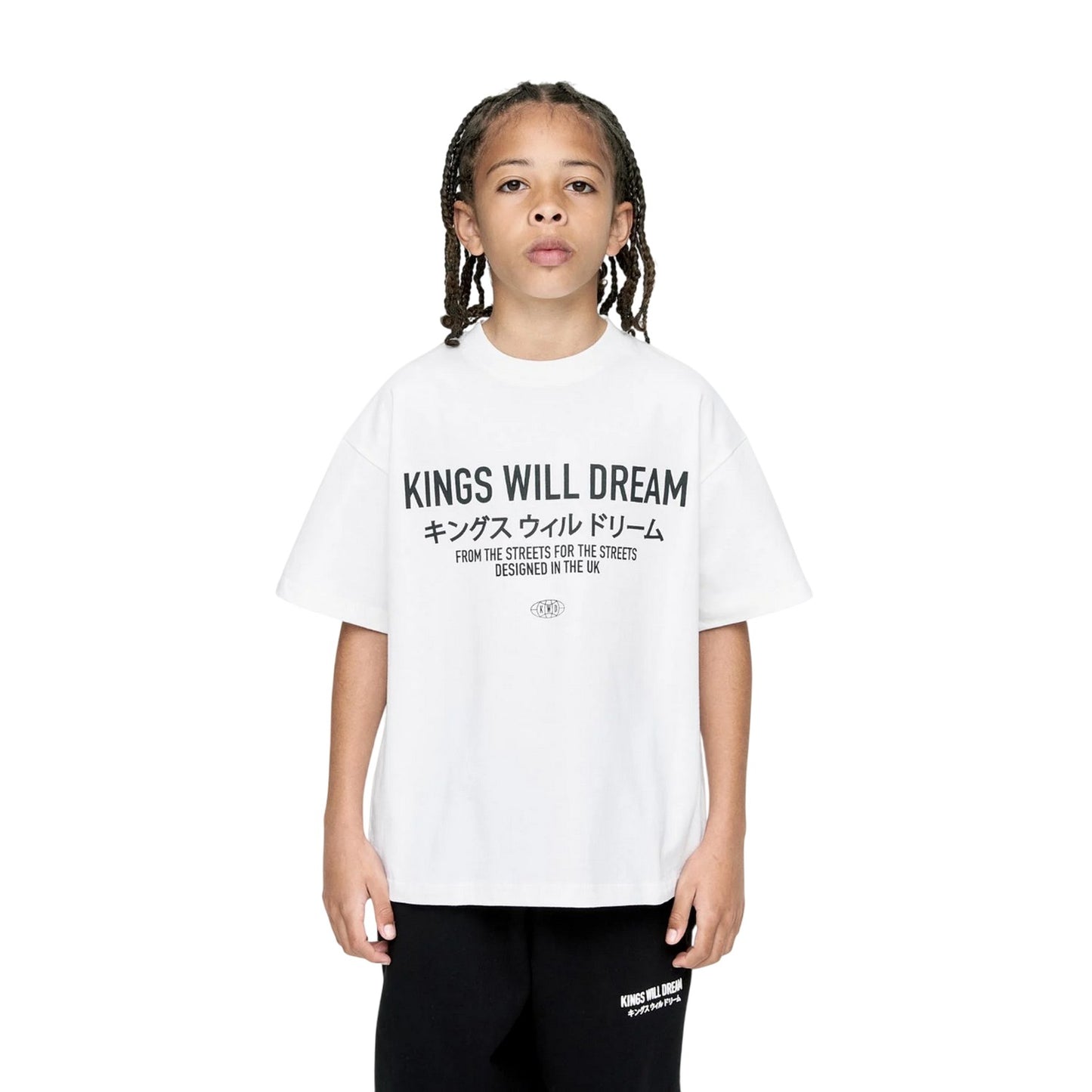 White - Front - Kings Will Dream Boys Studio Stacked T-Shirt