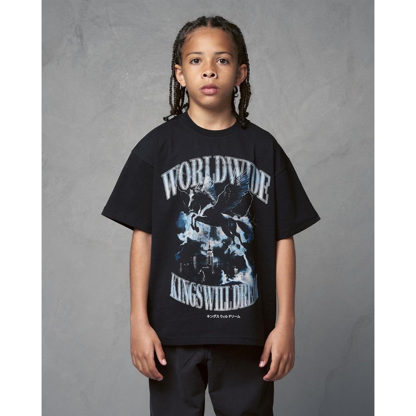Black - Front - Kings Will Dream Boys Studio Worldaround T-Shirt