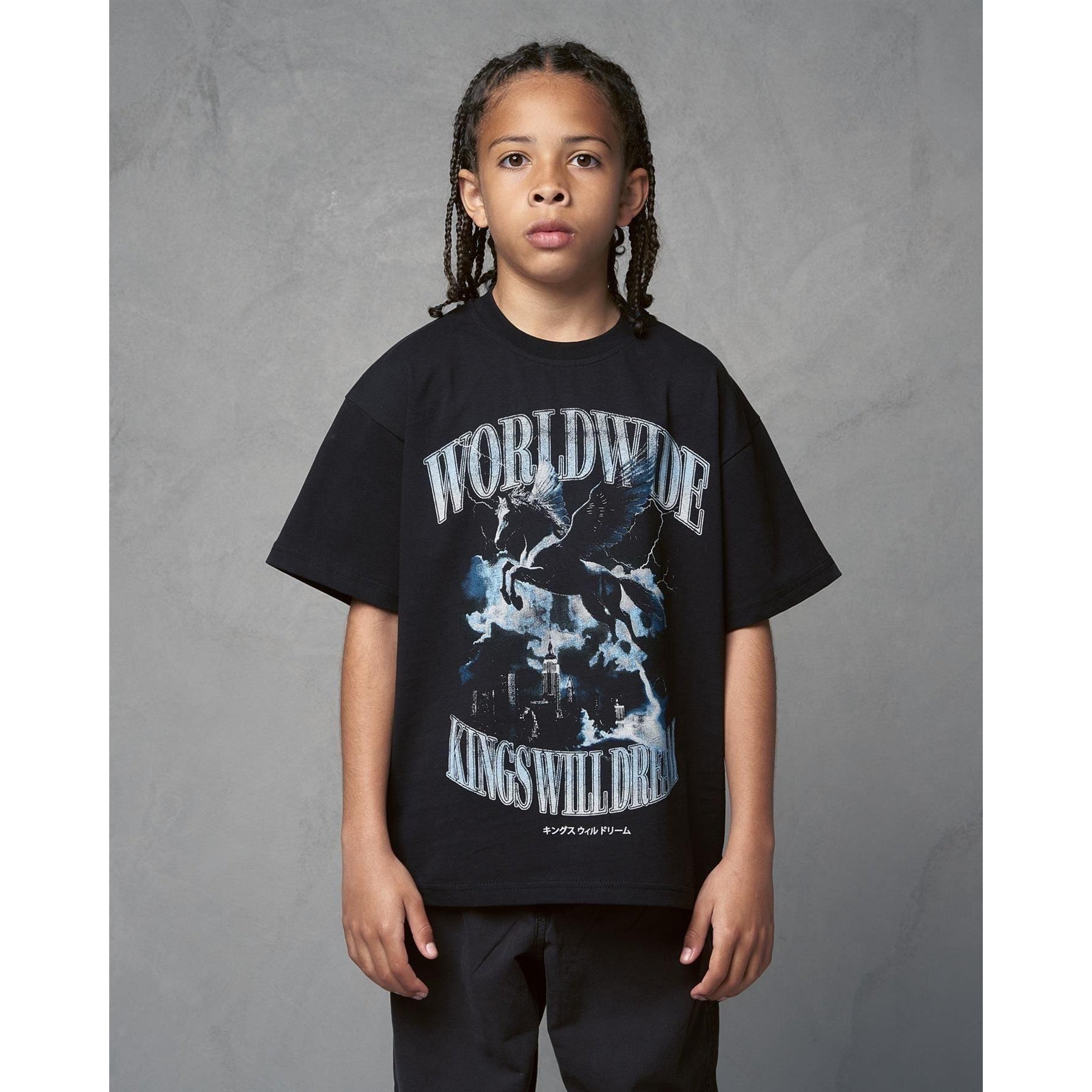 Black - Front - Kings Will Dream Boys Studio Worldaround T-Shirt