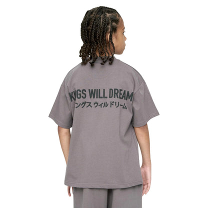 Grey - Back - Kings Will Dream Boys Studio Duo Line Crew Neck Sweatshirt