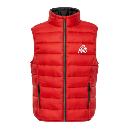 Red - Front - Kings Will Dream Boys Jackinson Quilted Padded Gilet