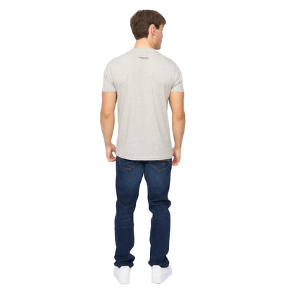 Grey Marl - Back - Crosshatch Mens Shoptown T-Shirt