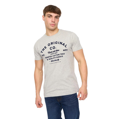 Grey Marl - Side - Crosshatch Mens Shoptown T-Shirt