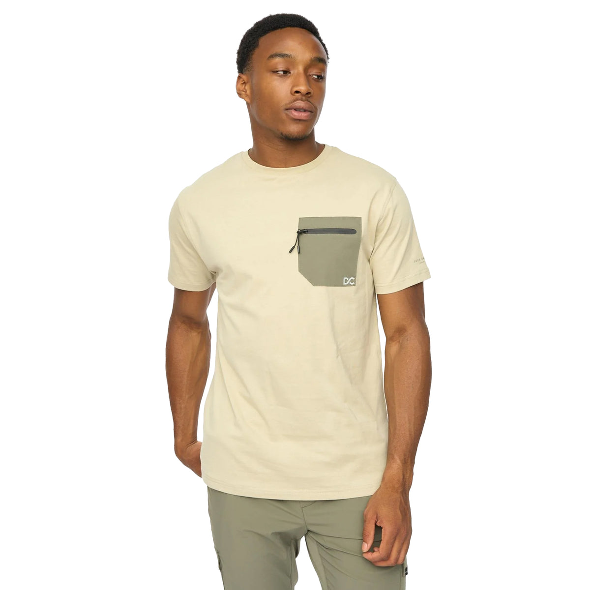 Light Sage - Side - Duck and Cover Mens Kematone T-Shirt