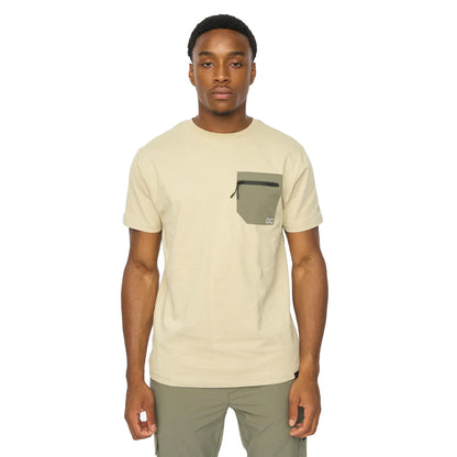 Light Sage - Front - Duck and Cover Mens Kematone T-Shirt