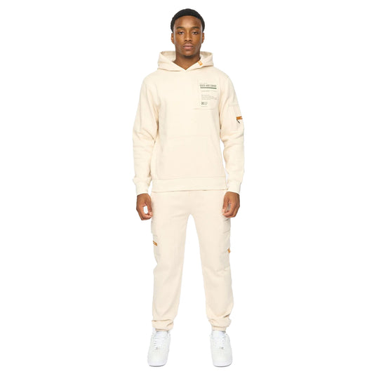 Off White - Front - Duck and Cover Mens Adamsberg Hoodie And Joggers Set