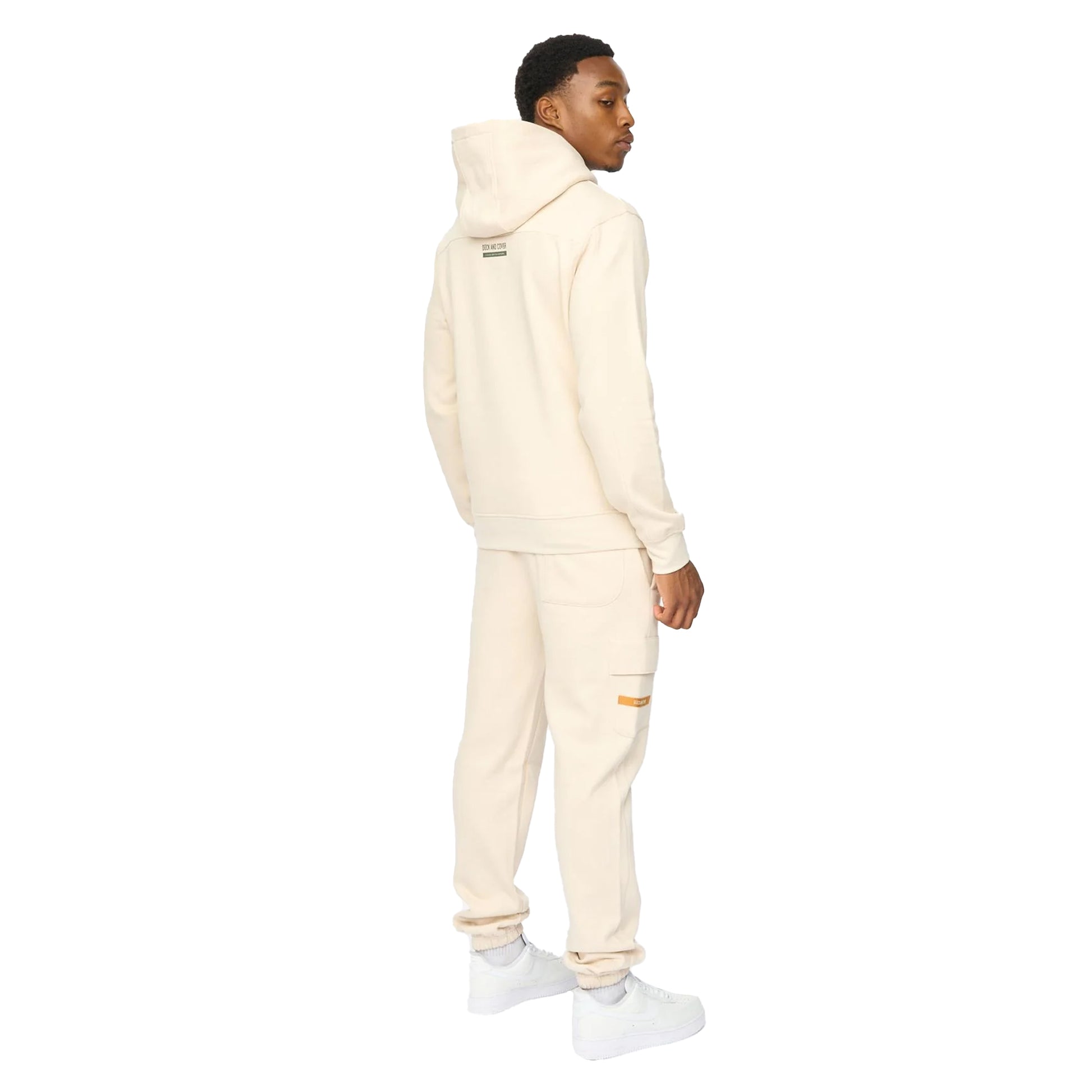Off White - Back - Duck and Cover Mens Adamsberg Hoodie And Joggers Set