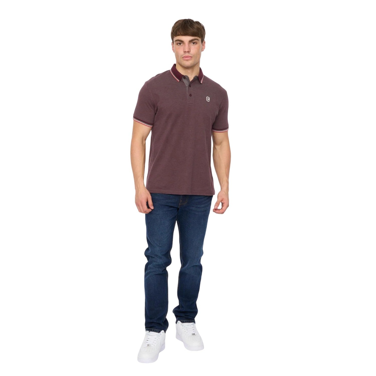 Raisin Purple - Lifestyle - Crosshatch Mens Mettormoore Polo Shirt