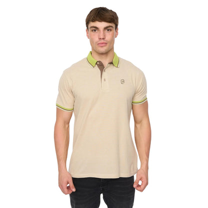 Off White - Front - Crosshatch Mens Mettormoore Polo Shirt
