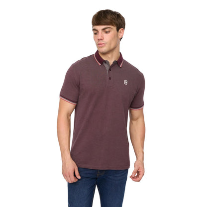 Raisin Purple - Front - Crosshatch Mens Mettormoore Polo Shirt