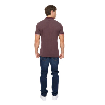 Raisin Purple - Back - Crosshatch Mens Mettormoore Polo Shirt