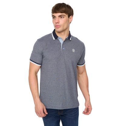 Navy - Front - Crosshatch Mens Mettormoore Polo Shirt