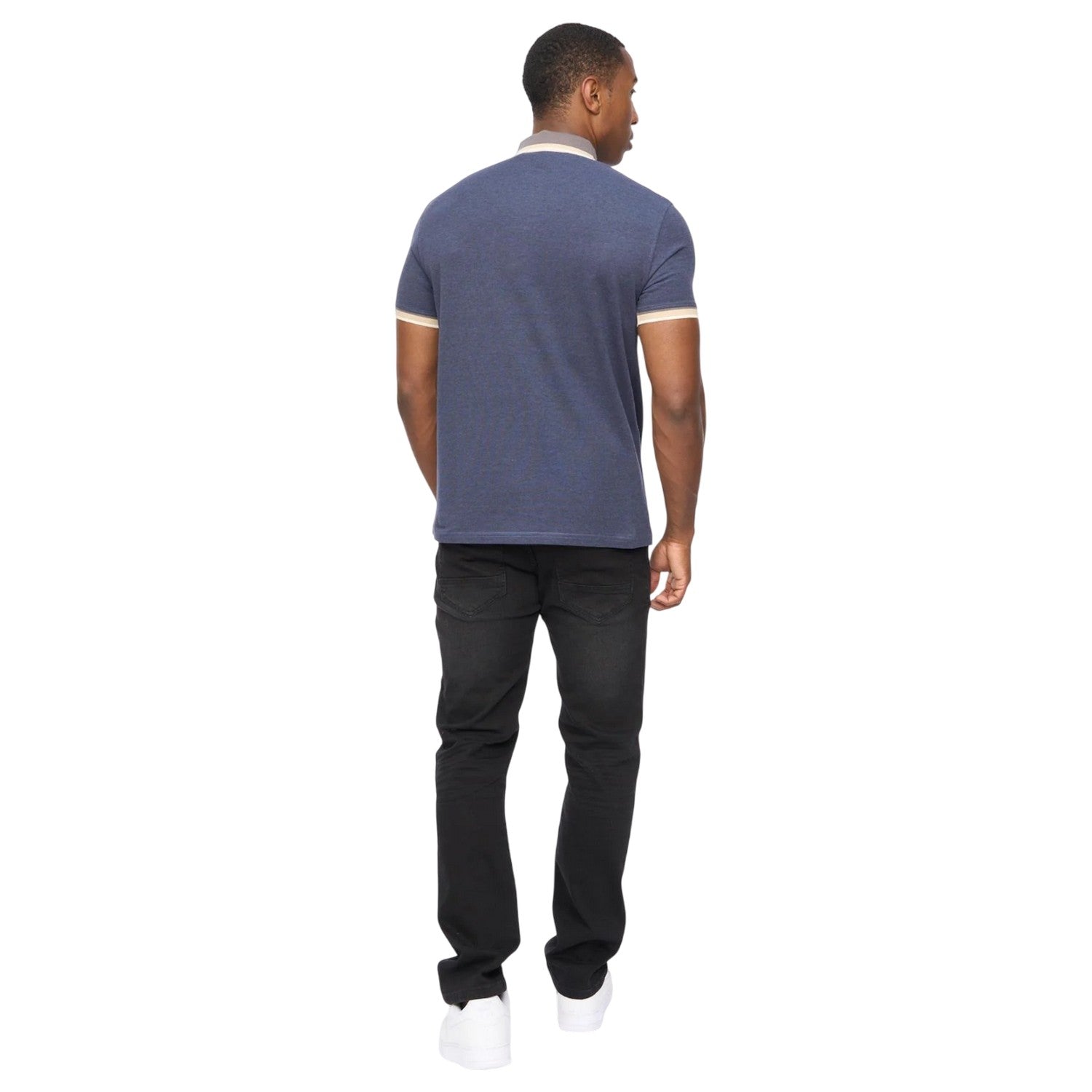 Denim Blue - Back - Crosshatch Mens Chimlacks Polo Shirt
