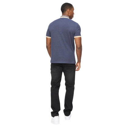Denim Blue - Back - Crosshatch Mens Chimlacks Polo Shirt