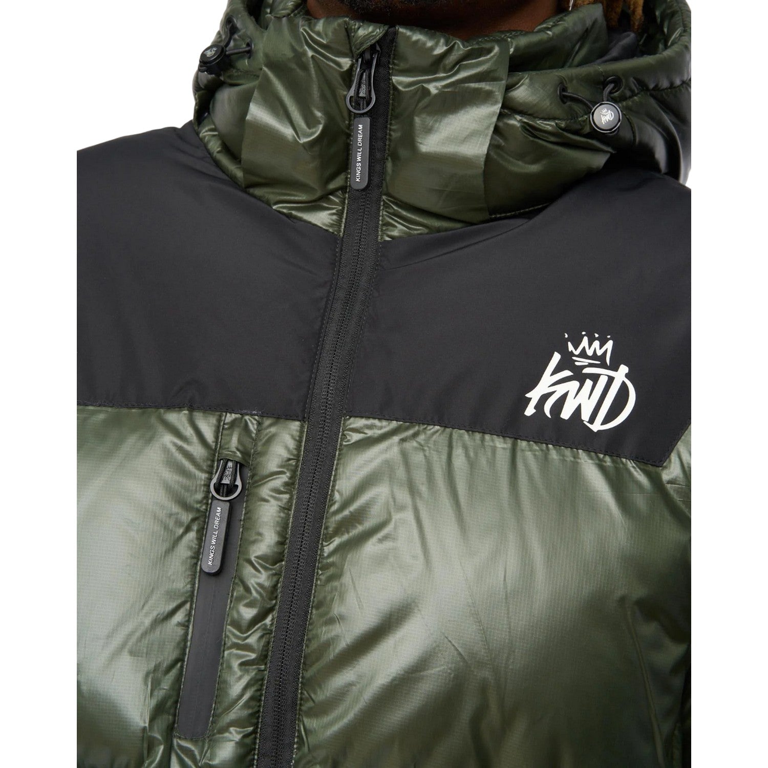 Olive - Side - Kings Will Dream Mens Ascend Puffer Jacket