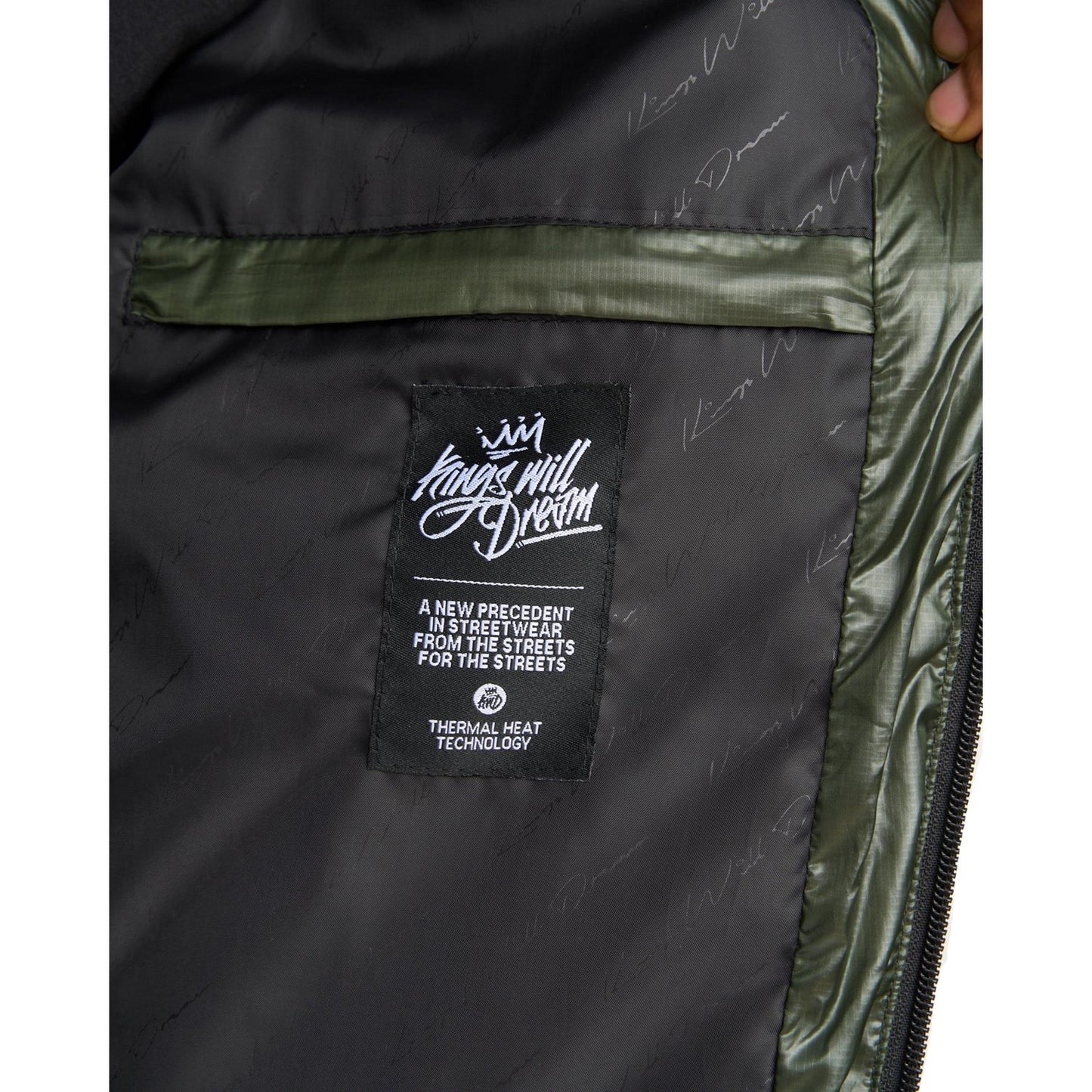 Olive - Pack Shot - Kings Will Dream Mens Ascend Puffer Jacket