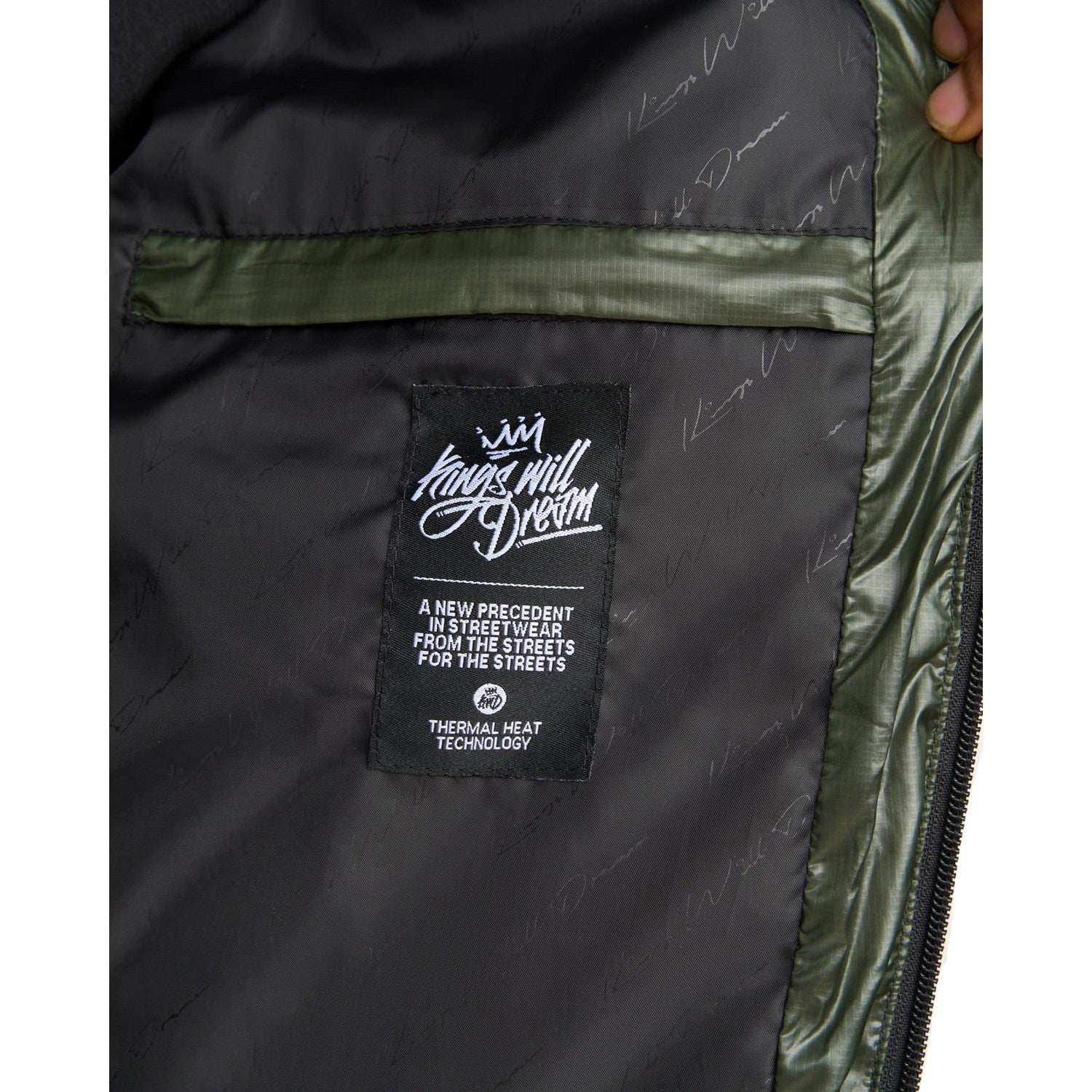 Olive - Pack Shot - Kings Will Dream Mens Ascend Puffer Jacket