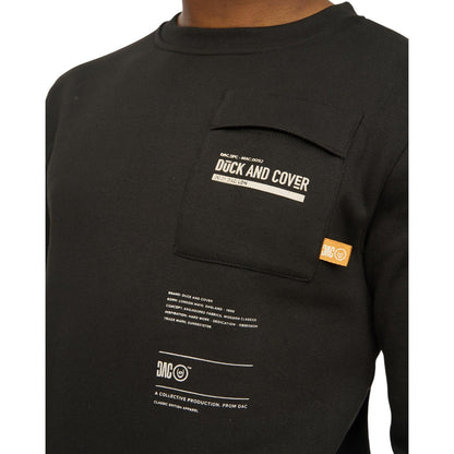 Black - Pack Shot - Duck and Cover Mens Applewood Top & Bottom Set