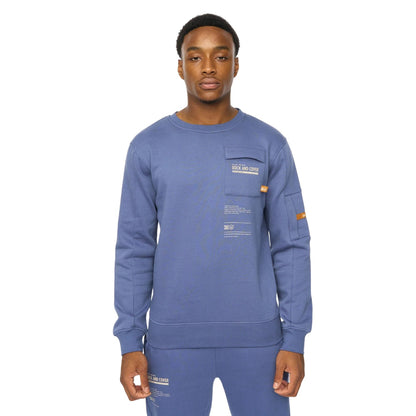 Denim Blue - Side - Duck and Cover Mens Applewood Top & Bottom Set