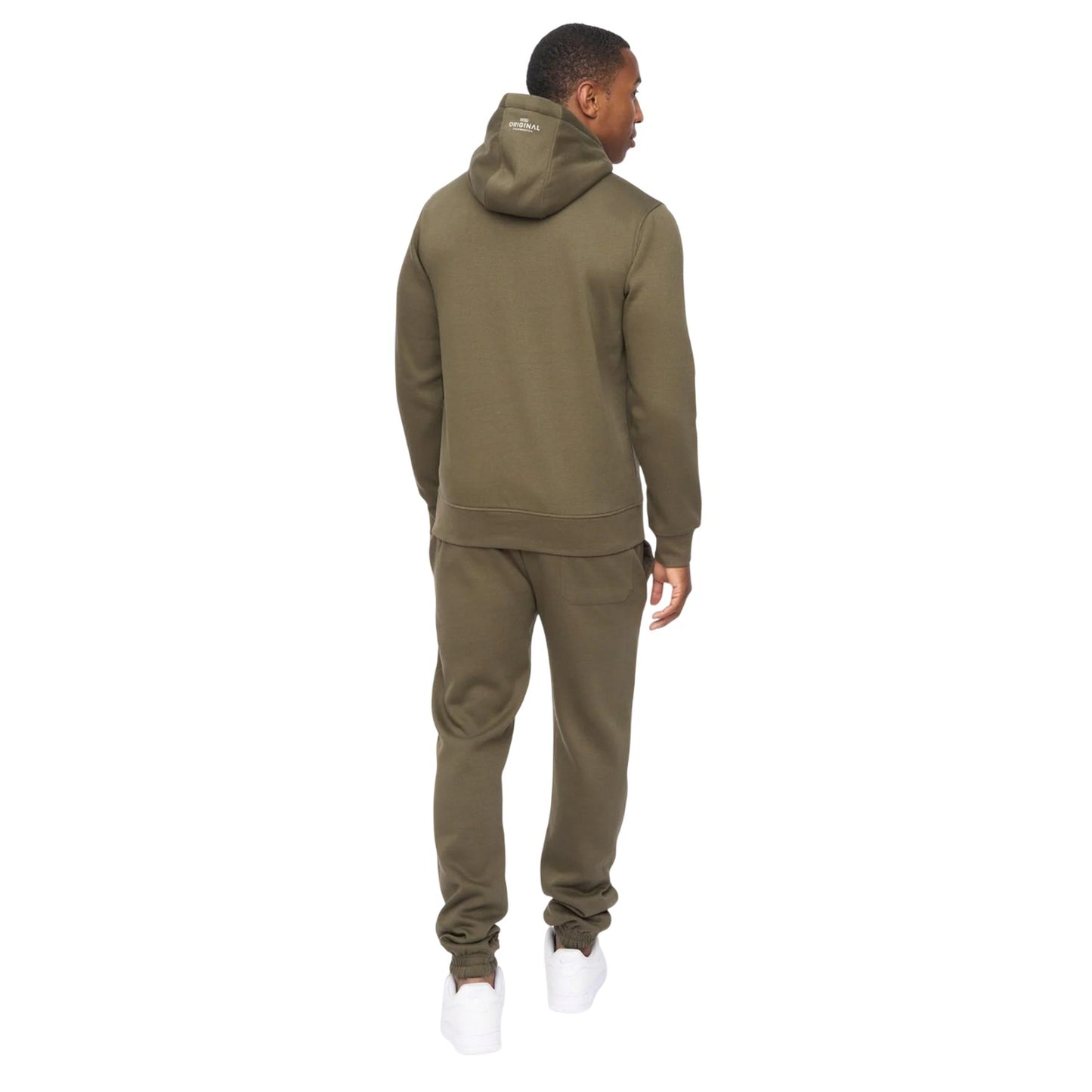Dark Olive - Back - Crosshatch Mens Jamals Hoodie
