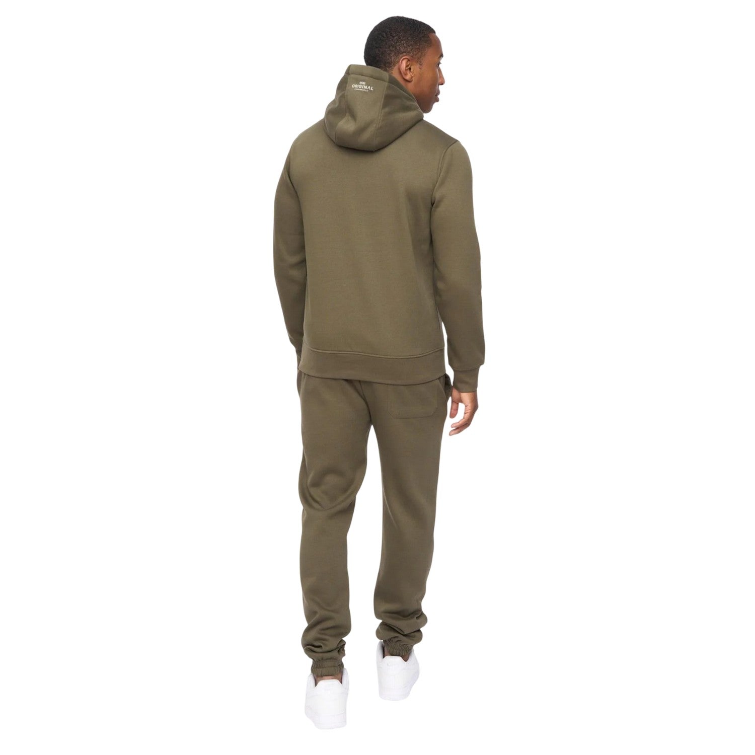 Dark Olive - Back - Crosshatch Mens Jamals Hoodie